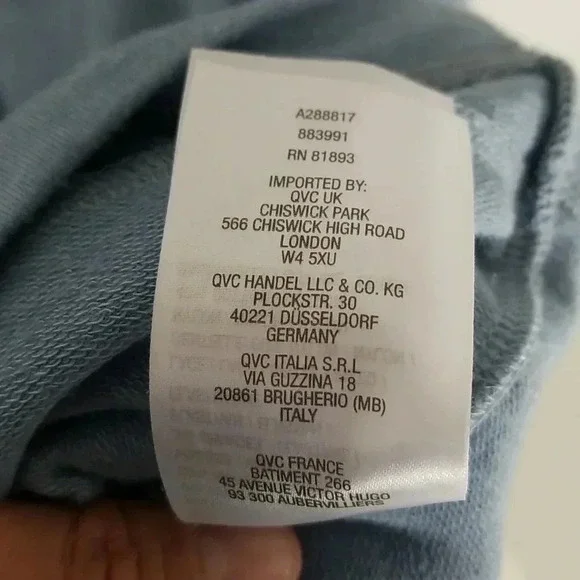 {LOGO Lori Goldstein Lounge} Light Blue Laced Zippered Loungewear Sweats… - Picture 11 of 11